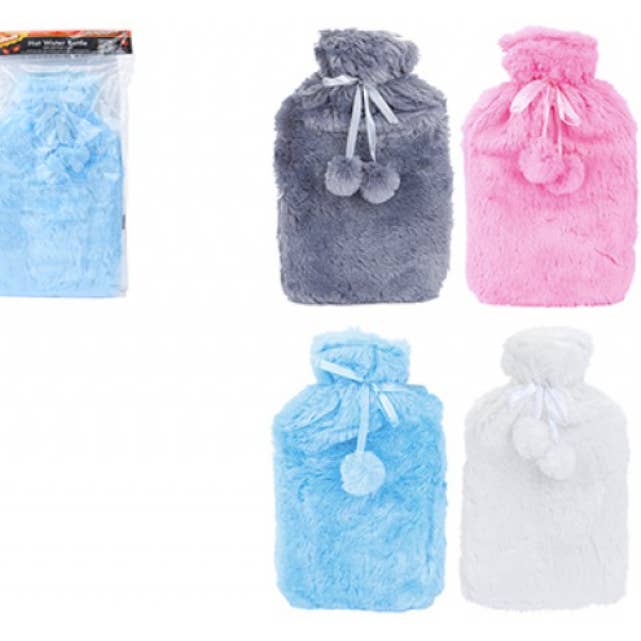 Generise 2 Litre Hot Water Bottle with Plush Cover for wholesale by My Wholesale Warehouse