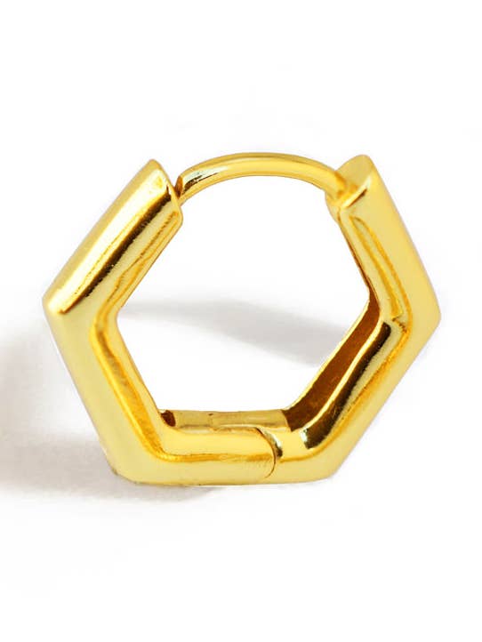 INNOVATE Hexagon Huggie (Endast ett örhänge) för wholesale av Sonia Hou Jewelry