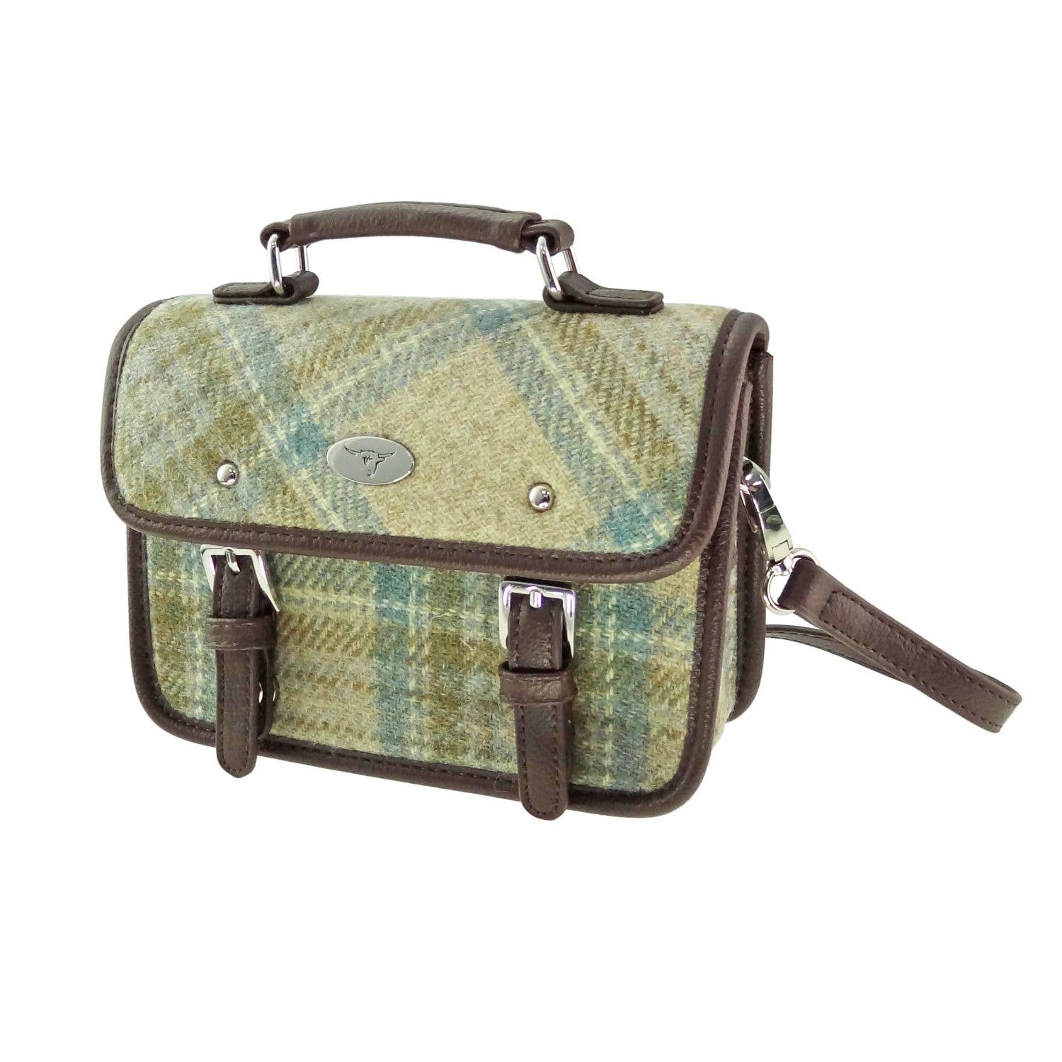 Dublin Gift Company - Wholesale Satchel - Women's - Ladies Scottish Harris Tweed Mini Satchel2