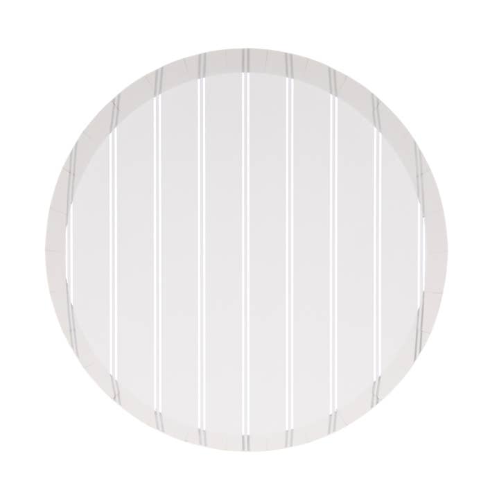 Bonjour Fête - Wholesale Disposable plate - SILVER SIGNATURE STRIPE SMALL PLATES0