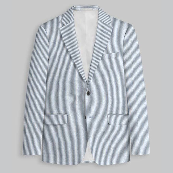 Ferrecci - Wholesale Suit Set - Men's - Ferrecci - Men's Slim Fit Two Button Seersucker Suit15