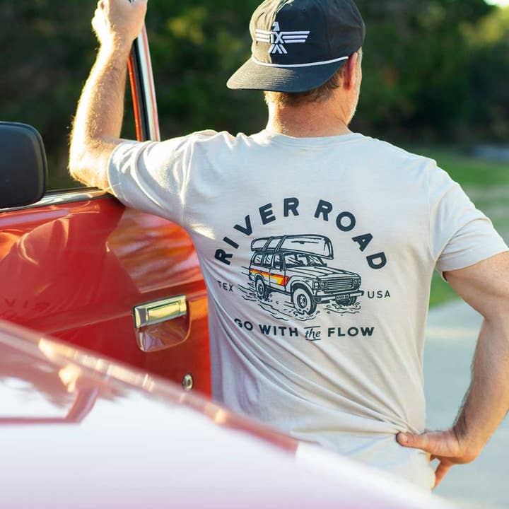 River Road Clothing Company - Wholesale Screen Printed T-Shirt - Unisex - Vintage Land Cruiser