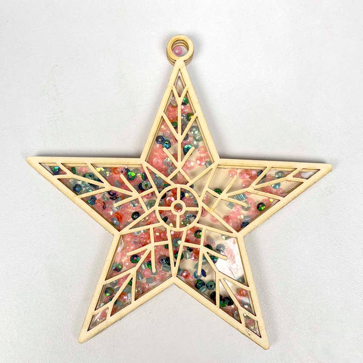 CrafTreat - Wholesale Ornament - CrafTreat 3D Shaker Chipboard - Star1