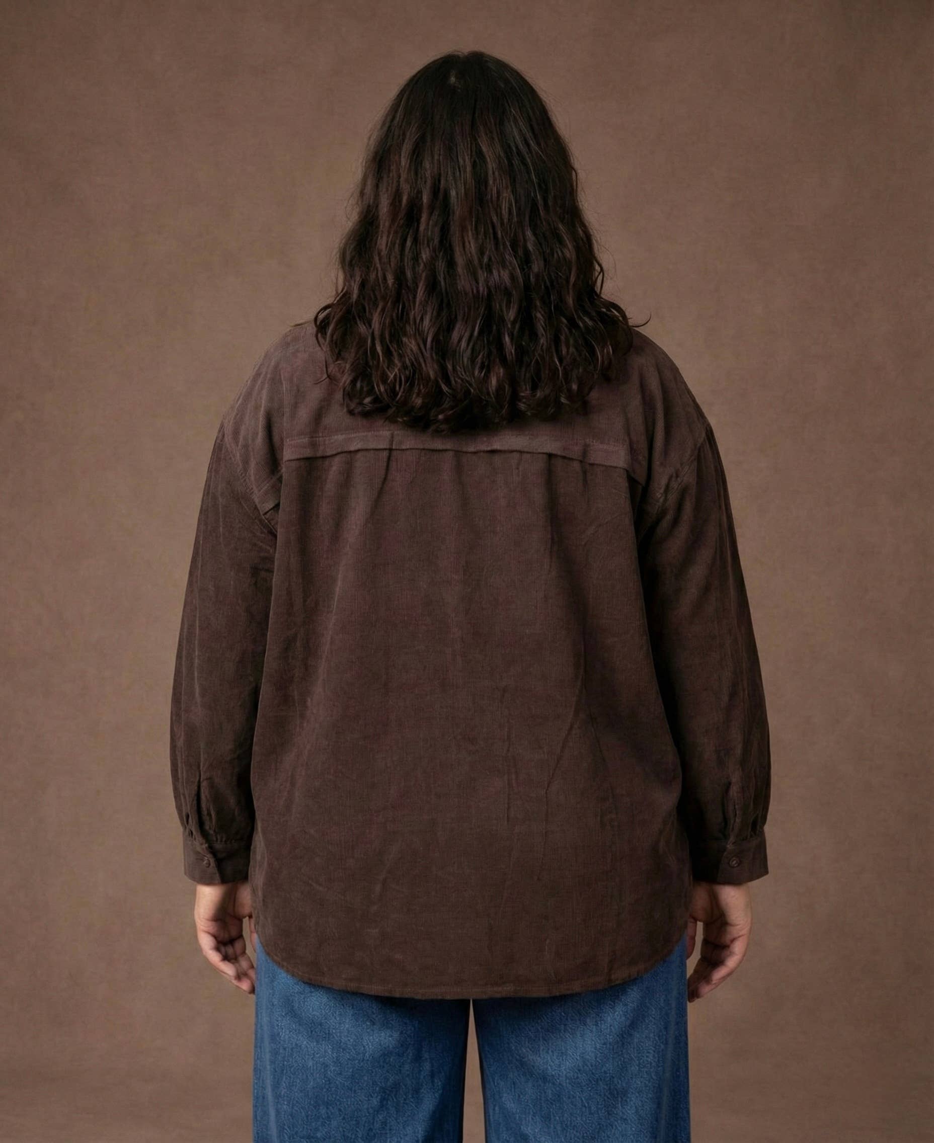 Pépouz' Paris – Großhandel Hemd mit Button-down-Kragen – Damen – GROßE GRÖSSE Weites Hemd aus leichtem Samt PC2548GT3