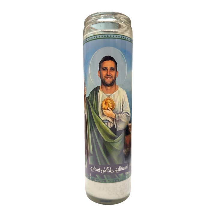 Nick Sirianni Devotional Prayer Candle for wholesale by The Luminary and Co.