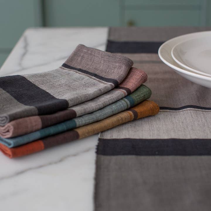 Sabahar - Wholesale Dinner & Cloth Napkin - Dalol Handwoven Ethiopian Cotton Napkins | Set of 25