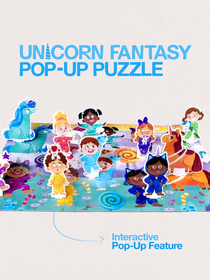 Unicorn Fantasy Pop Up Puzzle for wholesale by Crazy Little Books