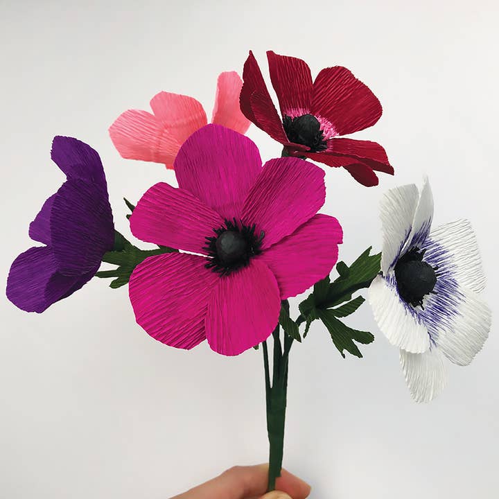 Bergin & Bath - Wholesale DIY Craft Kit - Paper Flower Kit Anemone, Craft Project For Beginners, Creat1