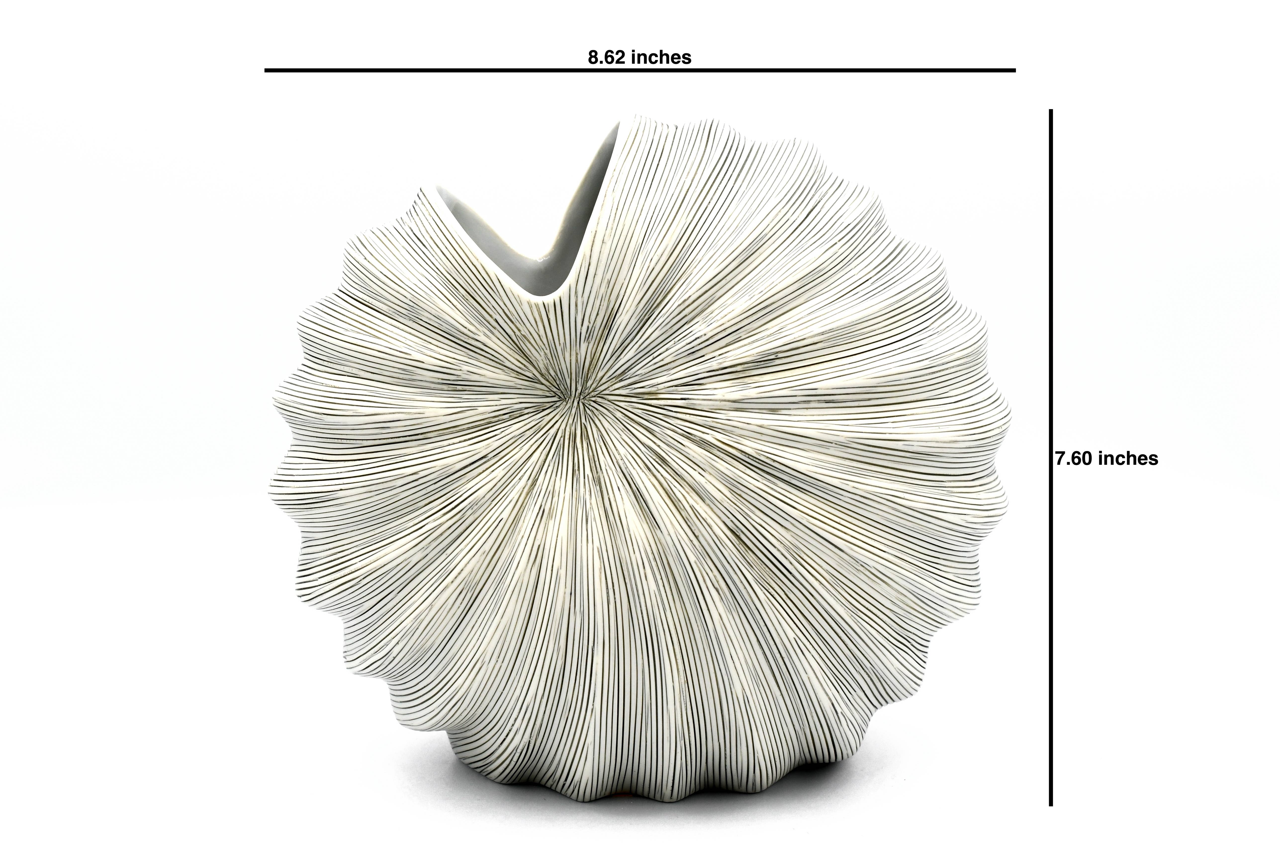 Art Floral Trading LLC – Engroshandel Vase – 1279W7 Palm M-håndlavet porcelæns vase1