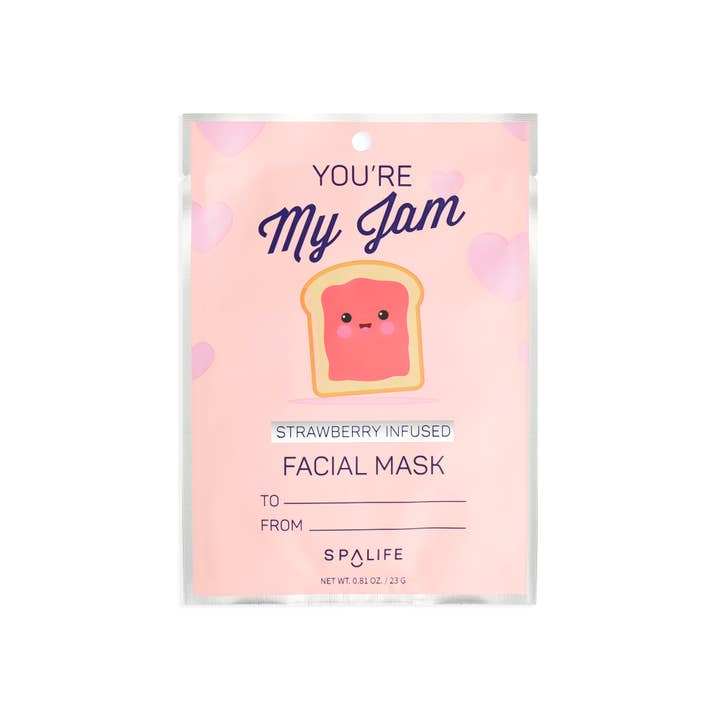 My Spa Life - Wholesale Skincare Face Mask - Valentines' Day, You're My Jam -Strawberry Infused Face Mask