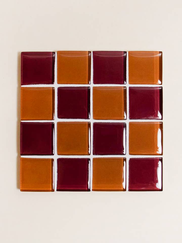 GLASS TILE COASTER - The Old Day for wholesale by Subtle Art Studios