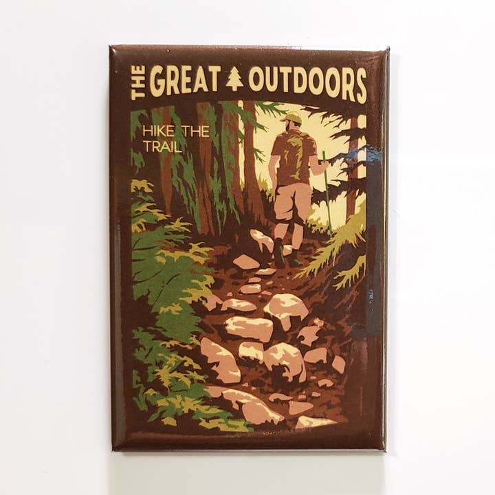 Hike the Trail Magnet | Great Outdoors series for wholesale by Lionheart Graphics