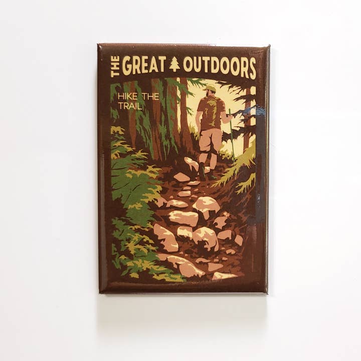 Hike the Trail Magnet | Great Outdoors series for wholesale by Lionheart Graphics