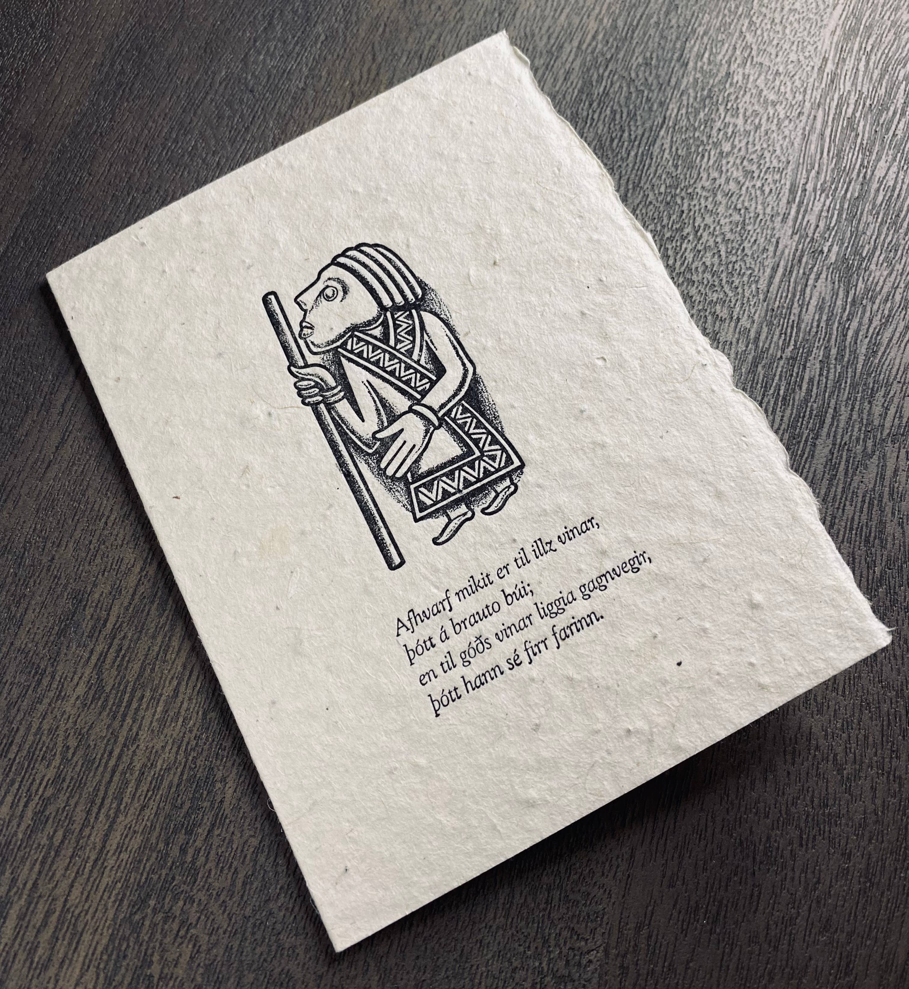 Hyldyr - Venta al por mayor Tarjetas de felicitación - Tarjeta plegable Hávamál Traveler (semillas de flores silvestres de América del Norte)0