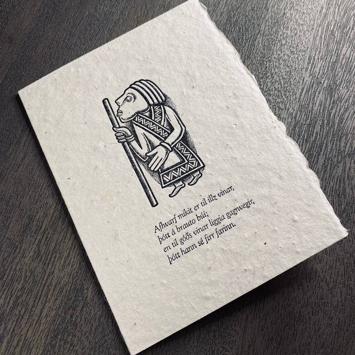 Hyldyr - Venta al por mayor Tarjetas de felicitación - Tarjeta plegable Hávamál Traveler (semillas de flores silvestres de América del Norte)