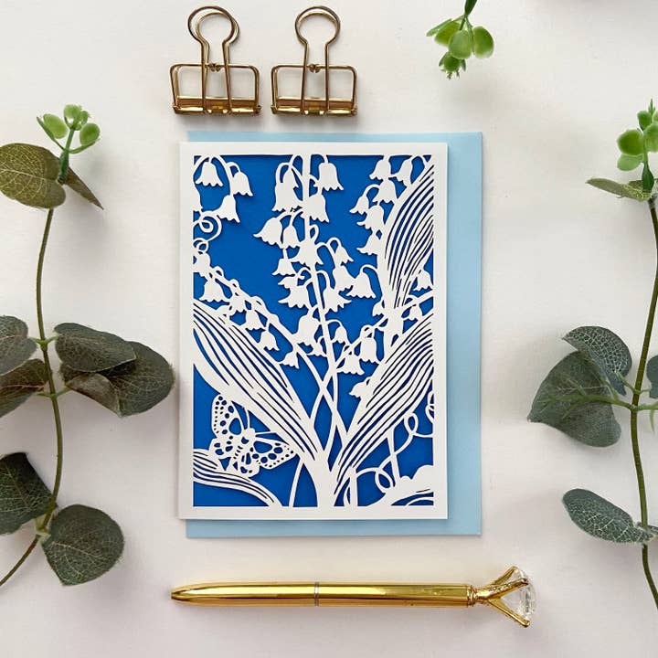 Maiglöckchen-Karte, Mai-Glocken-Karte, Blumen-Geburtstagskarte für den Großhandel von Chow's Stories