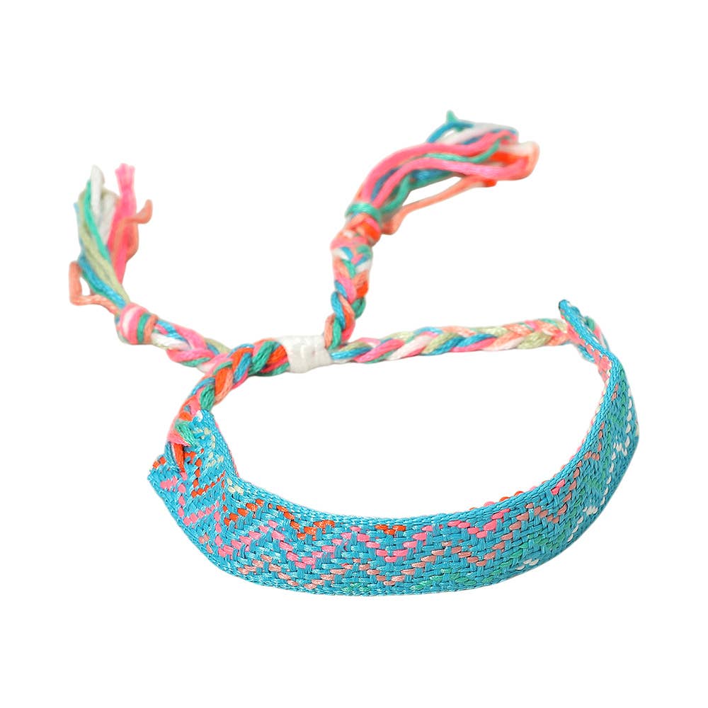 Sensibling Corp. - Vente Bracelet tissé/tressé - 12PCS - Bracelets d'amitié tressés réglables colorés avec nœud coulissant5