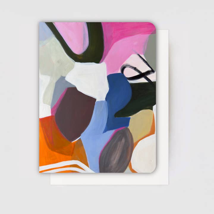 Energetic Abstract Greeting Card – Original Design for wholesale by Michele Renee Atelier