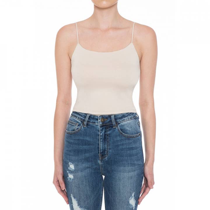 Paperdoll - Wholesale Camisole - Women's - SKINNY CAMI STRAP CROP TOP7