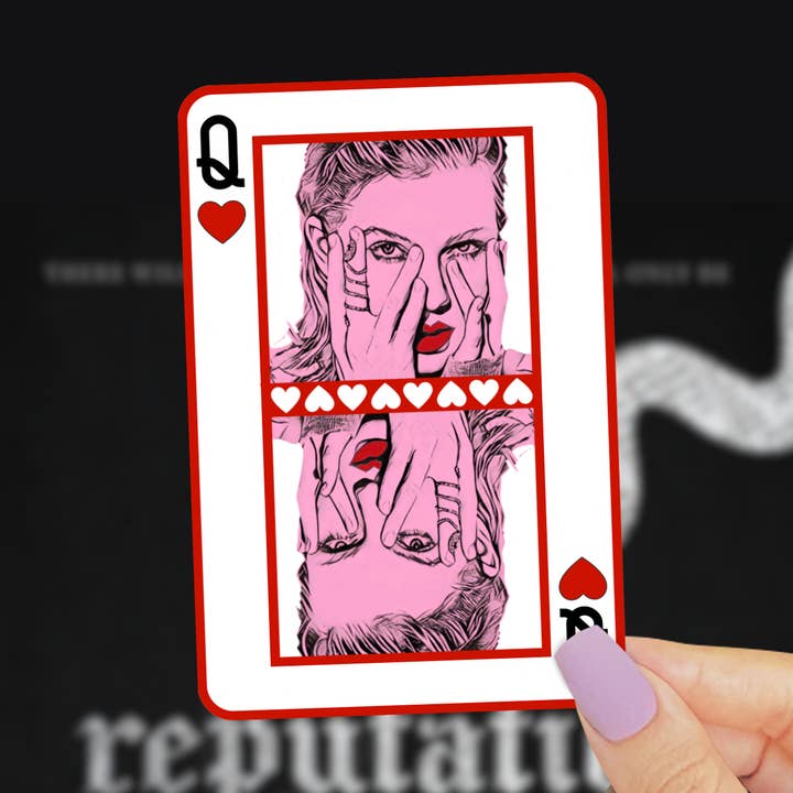 Taylor Swift Queen of Hearts Sticker, Swiftie Valentine for wholesale by Pretty Toxic Stickers