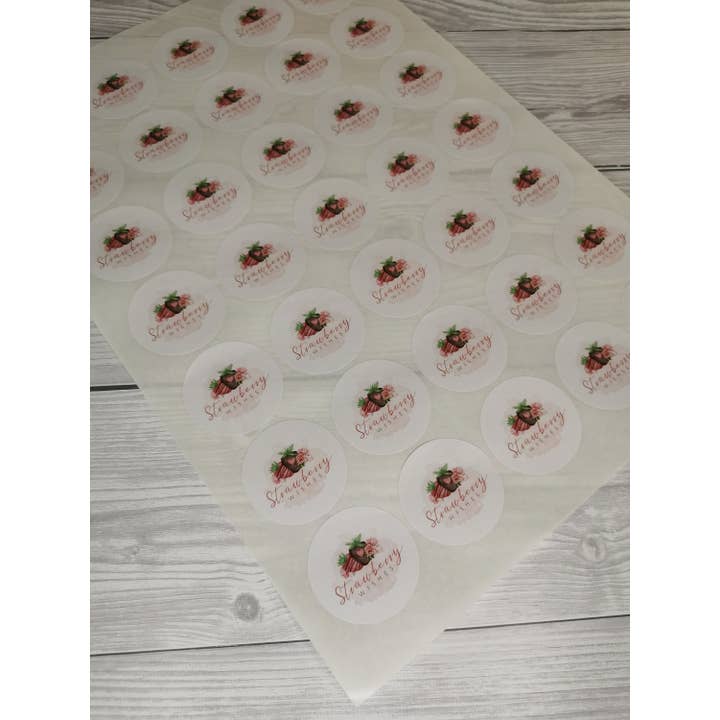 SR Creative Studio – wholesale Sticker – 37mm Round Matte Personalised Logo Stickers on A4 Sheets6