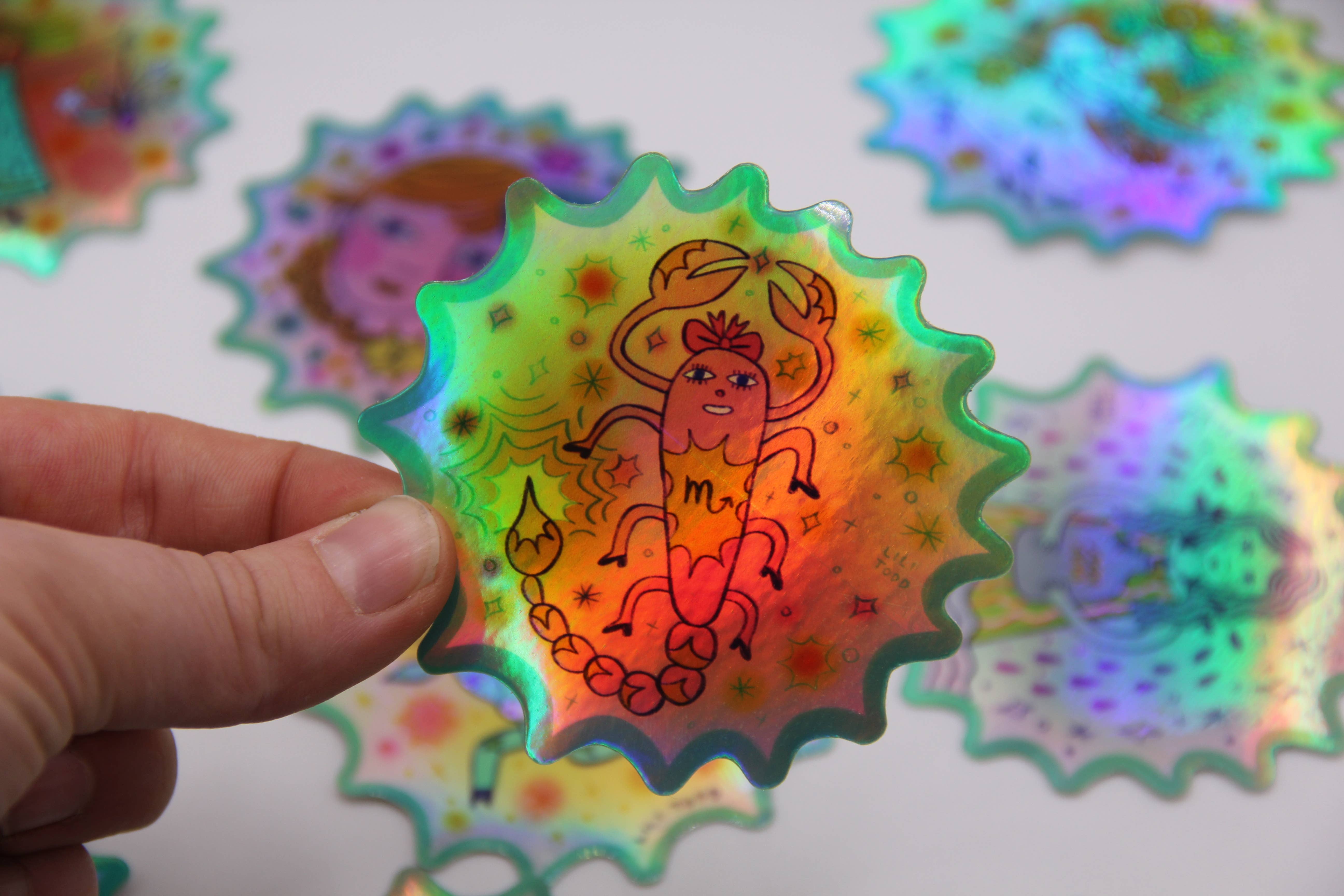 Lili Todd Art – wholesale Sticker – Scorpio Zodiac Sign Vinyl Sticker1