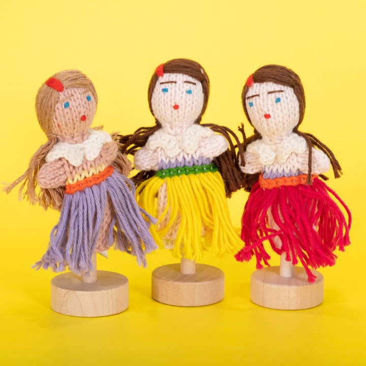 Hula Girl - Økologisk bomuldsfingerdukke - Strømpefyld for engroshandel hos Lucuma Designs