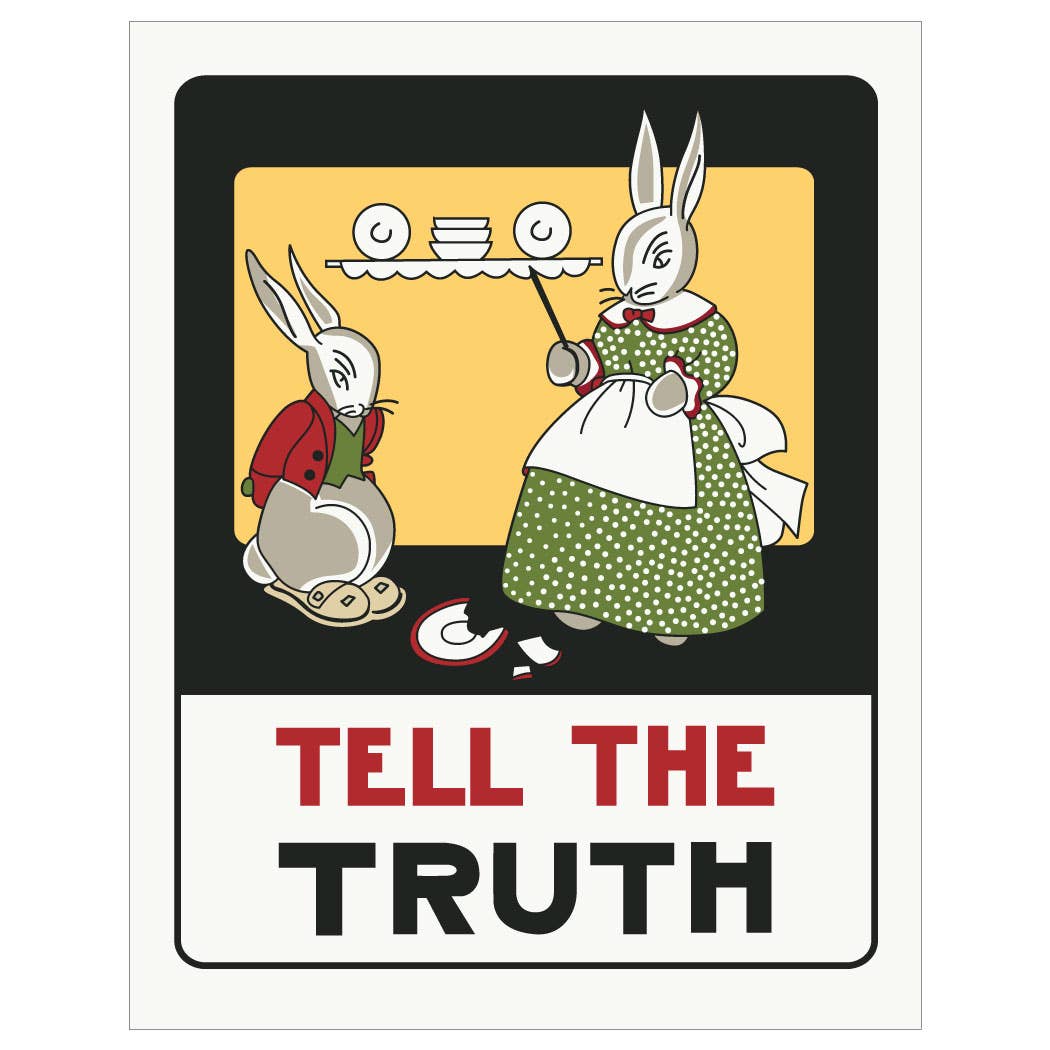 Fridgedoor - Vendita all'ingrosso Biglietti di auguri generici - Biglietto d'auguri «Tell the Truth Bunnies» x 17,8 cm0