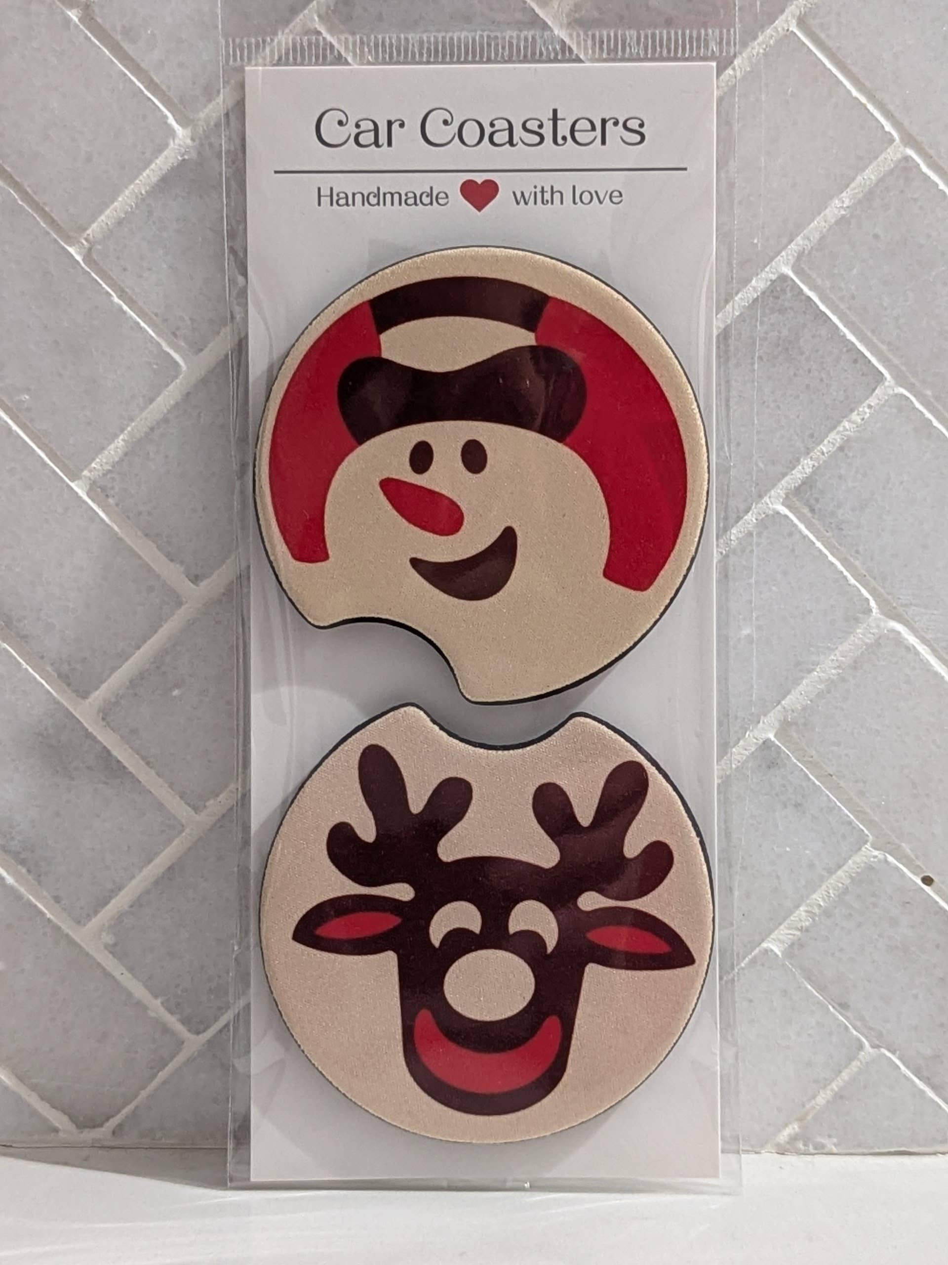 Sweet Bean Candle Collective - Wholesale Car Coaster - Women's - Christmas Sugar Cookie Car Coasters4