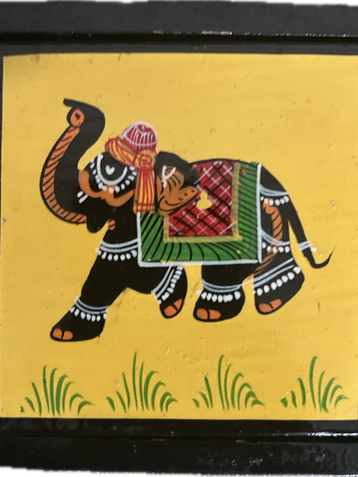 Dessous de verre Éléphant Indien pour la vente par Toshali Crafts