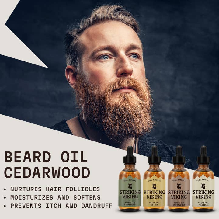 Striking Viking - Wholesale Beard Styling Product - Beard Oil Variety (4 Pack Set)