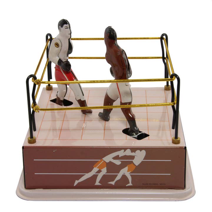 Tribal Trade GmbH - Wholesale Classic Toy - Kids - Boxer tin toy in a tin boxing ring
