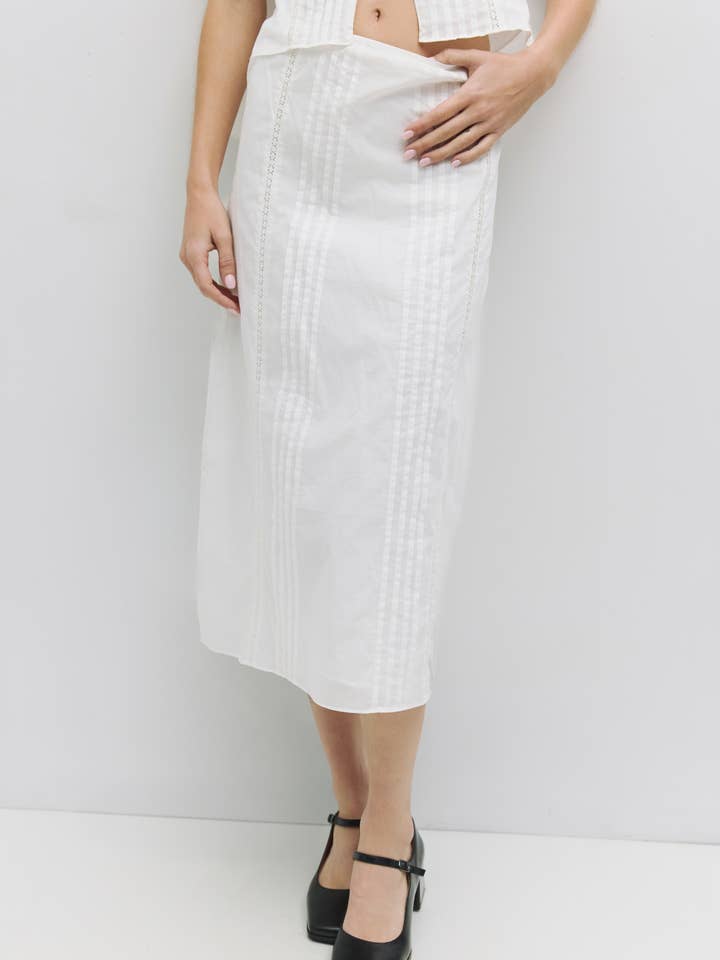 The Finley Skirt | Cotton Midi Skirt for wholesale by MOD REF