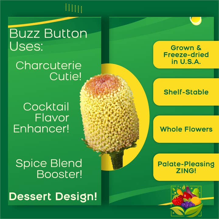Freshly Preserved - Wholesale Cocktail Mix/Syrup - Freeze-dried Edible Buzz Buttons