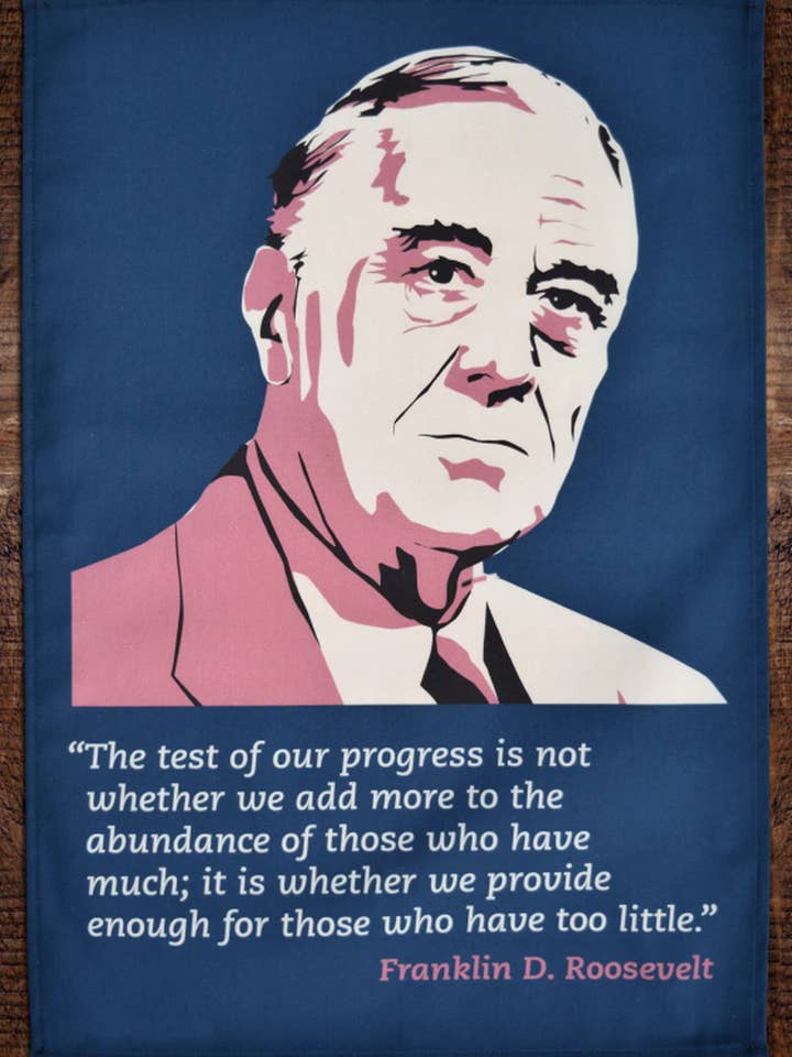 Franklin D Roosevelt Tea Towel for wholesale by Radical Tea Towel North America