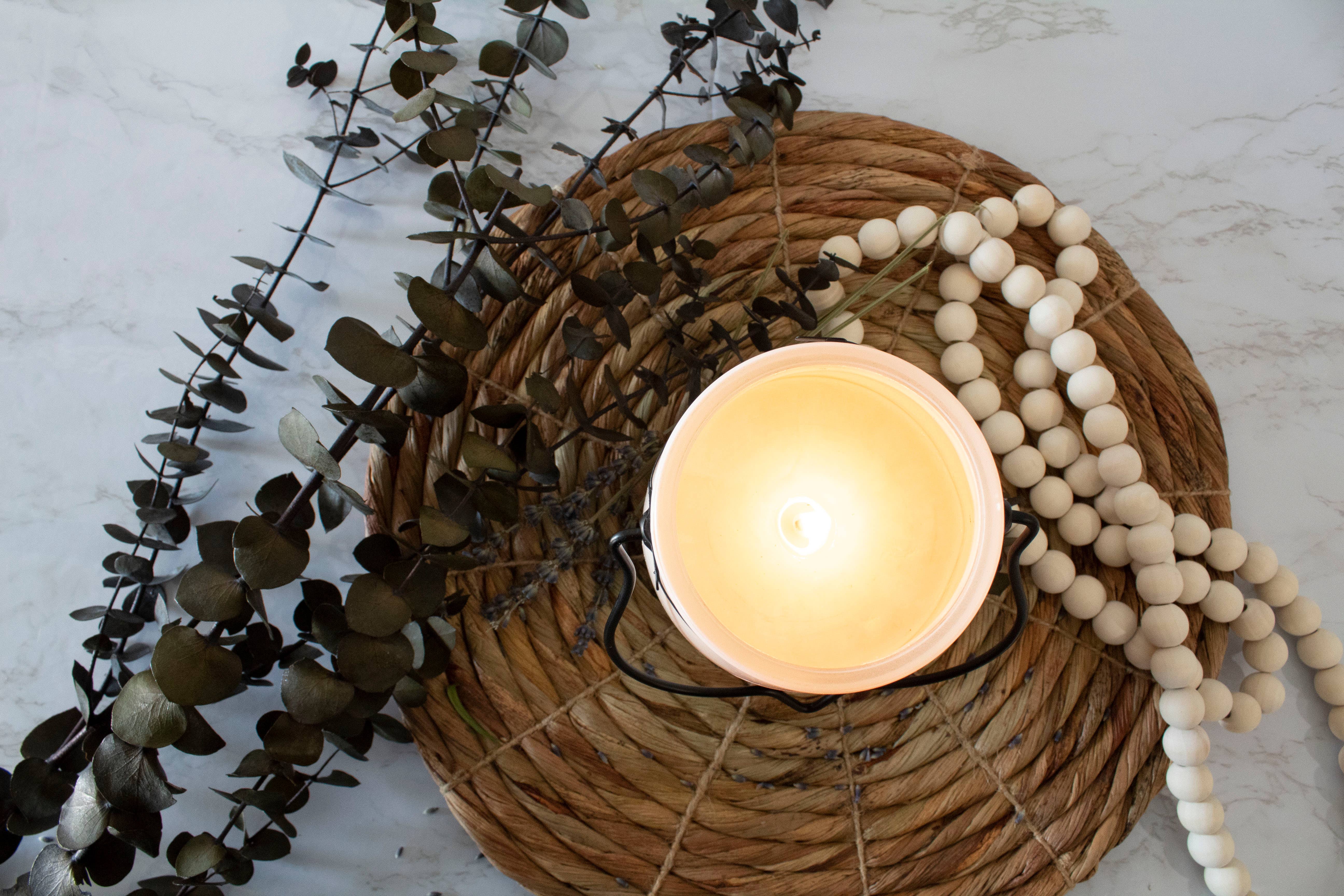 Milkhouse Candle Company - Vente Bougie en bocal - Bougie en pot de beurre de 22 oz : Goyave rose5