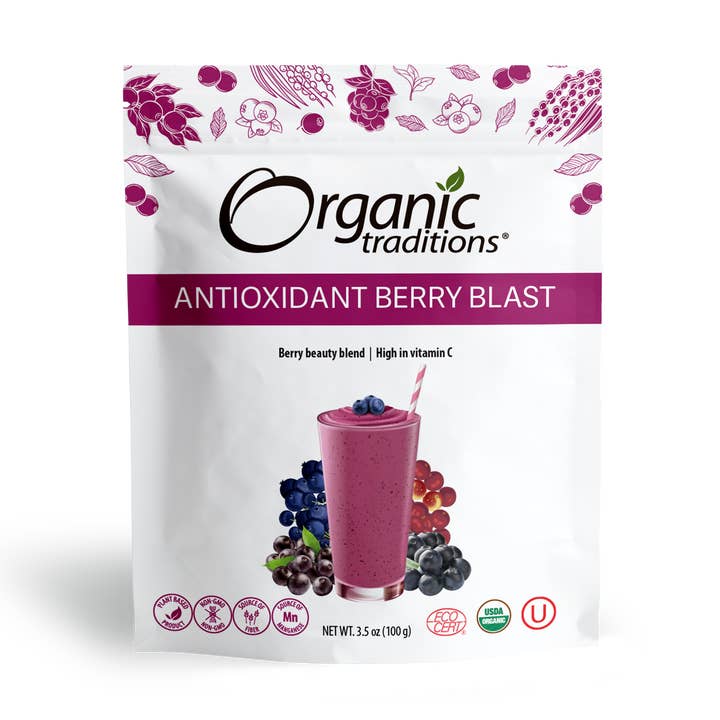 Blast antioxydant aux baies - 3,5 oz (100g) pour la vente par Organic Traditions