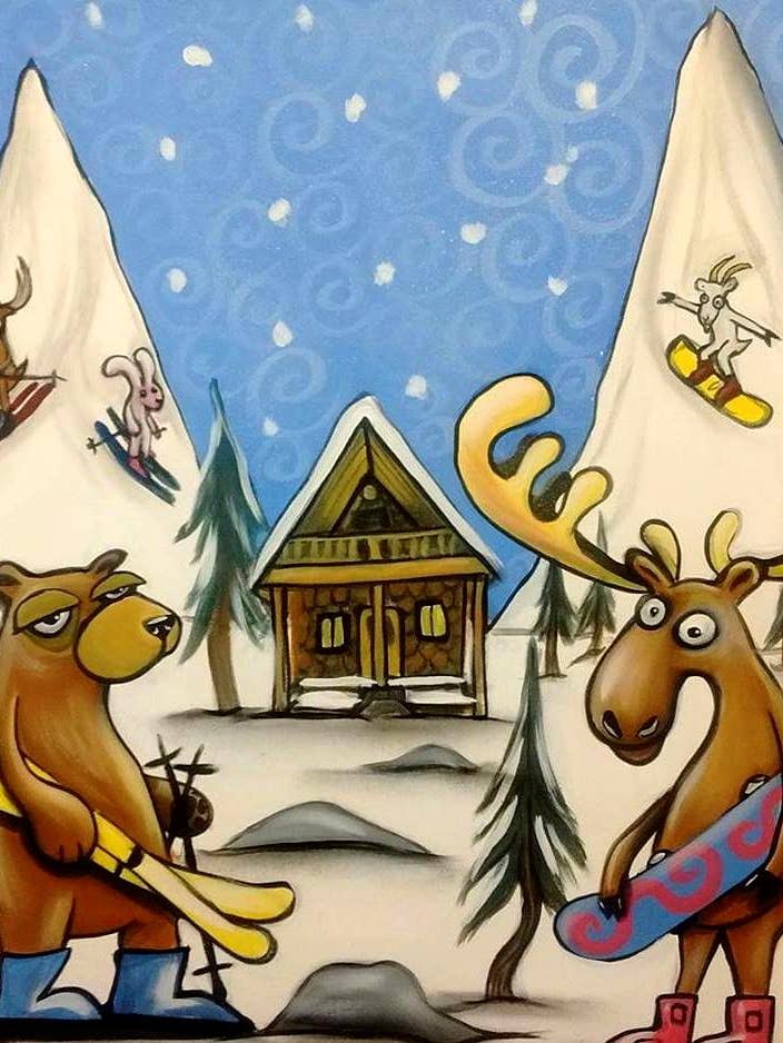 Winter Fun Canvas Print for wholesale by It's a Henry