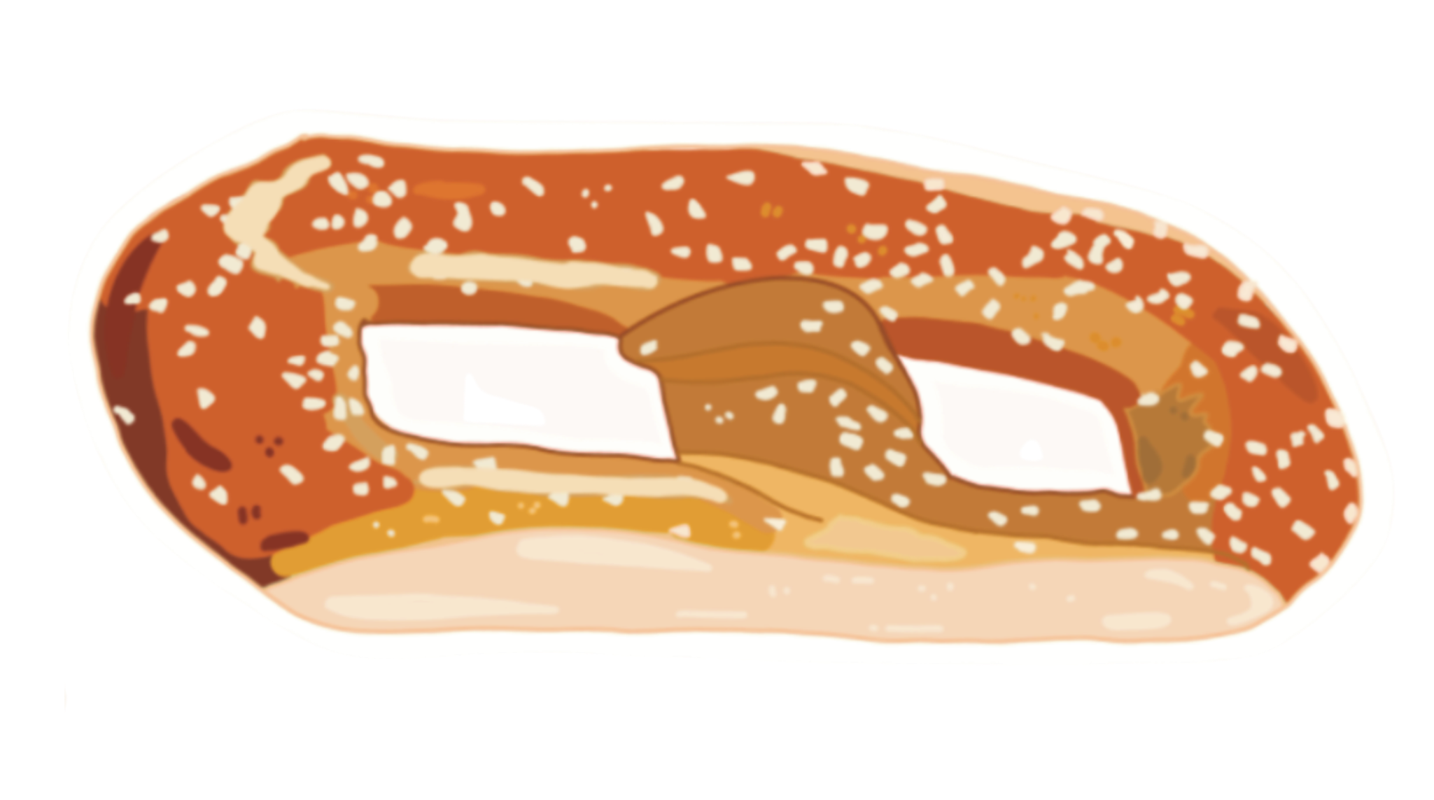 After Party Paper Co. - Wholesale Sticker - Philly Soft Pretzel Sticker1