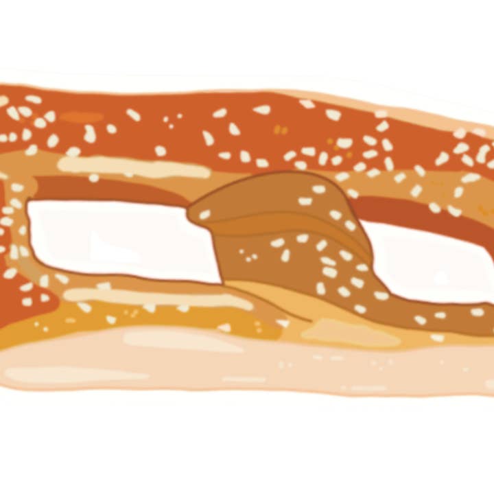 After Party Paper Co. - Wholesale Sticker - Philly Soft Pretzel Sticker1