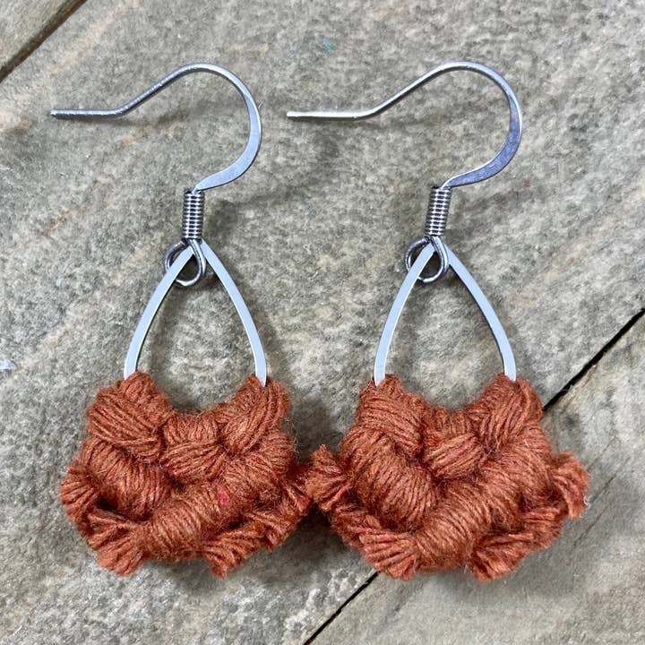 Micro Teardrop Fringe - Burnt Orange for wholesale by HK Macrame Jewelry