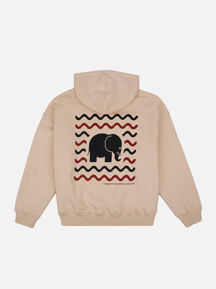 Dames Explanada Organische Oversized Hoodie Ivoor voor wholesale door Trendsplant Clothing