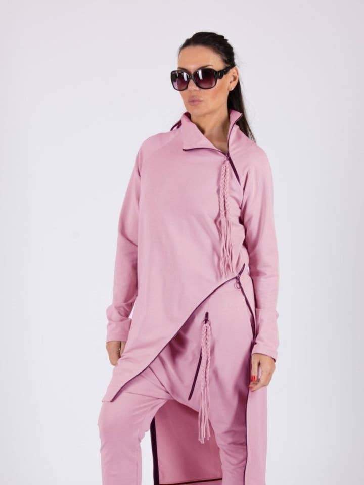 Sweat-shirt en coton rose Gloria pour la vente par EUG fashion