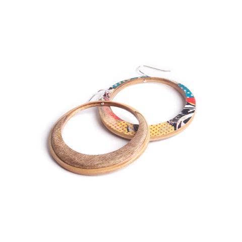 Recycled Skateboard Big Hoop Earrings for wholesale by MapleXO