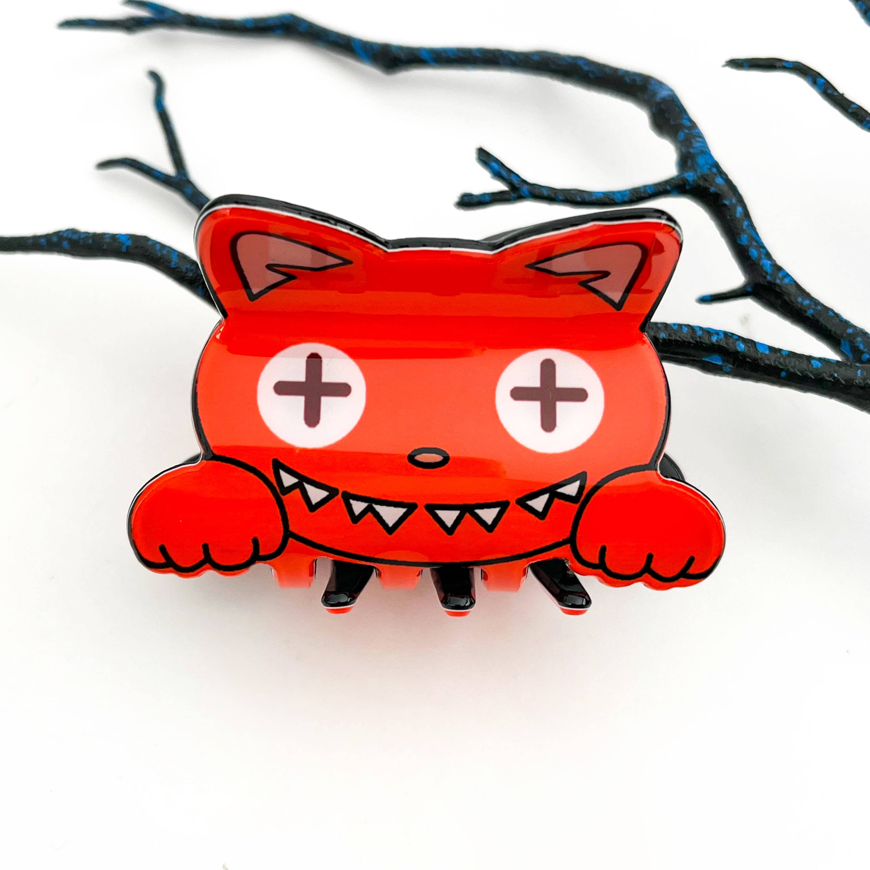 mildstyles - Vendita all'ingrosso Fermaglio per capelli - Donna - 😼 Fermaglio per Capelli in Acrilico a Forma di Testa di Gatto – Stile Carino e Stravagante5