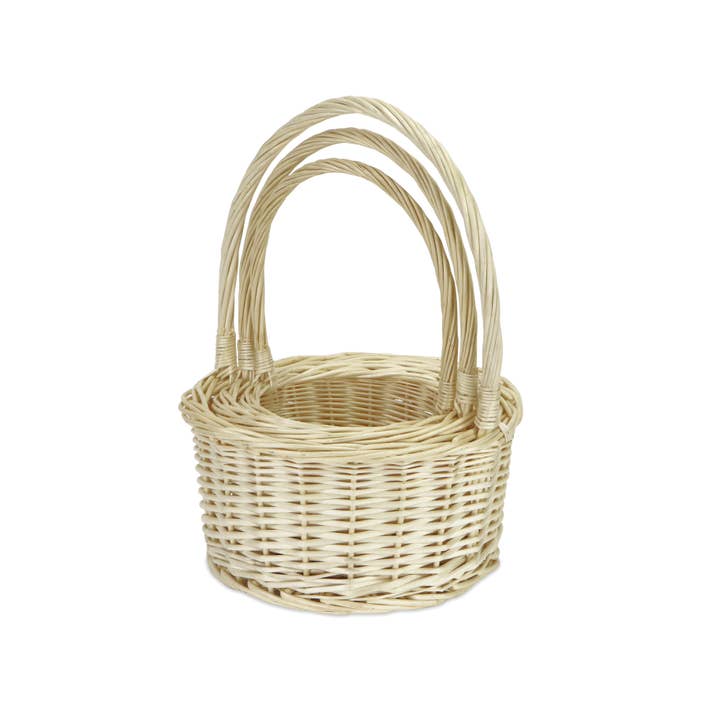 Cheungs Home Decor - Wholesale Food Gift Basket - Kirkel Brown Nested Round Basket Set