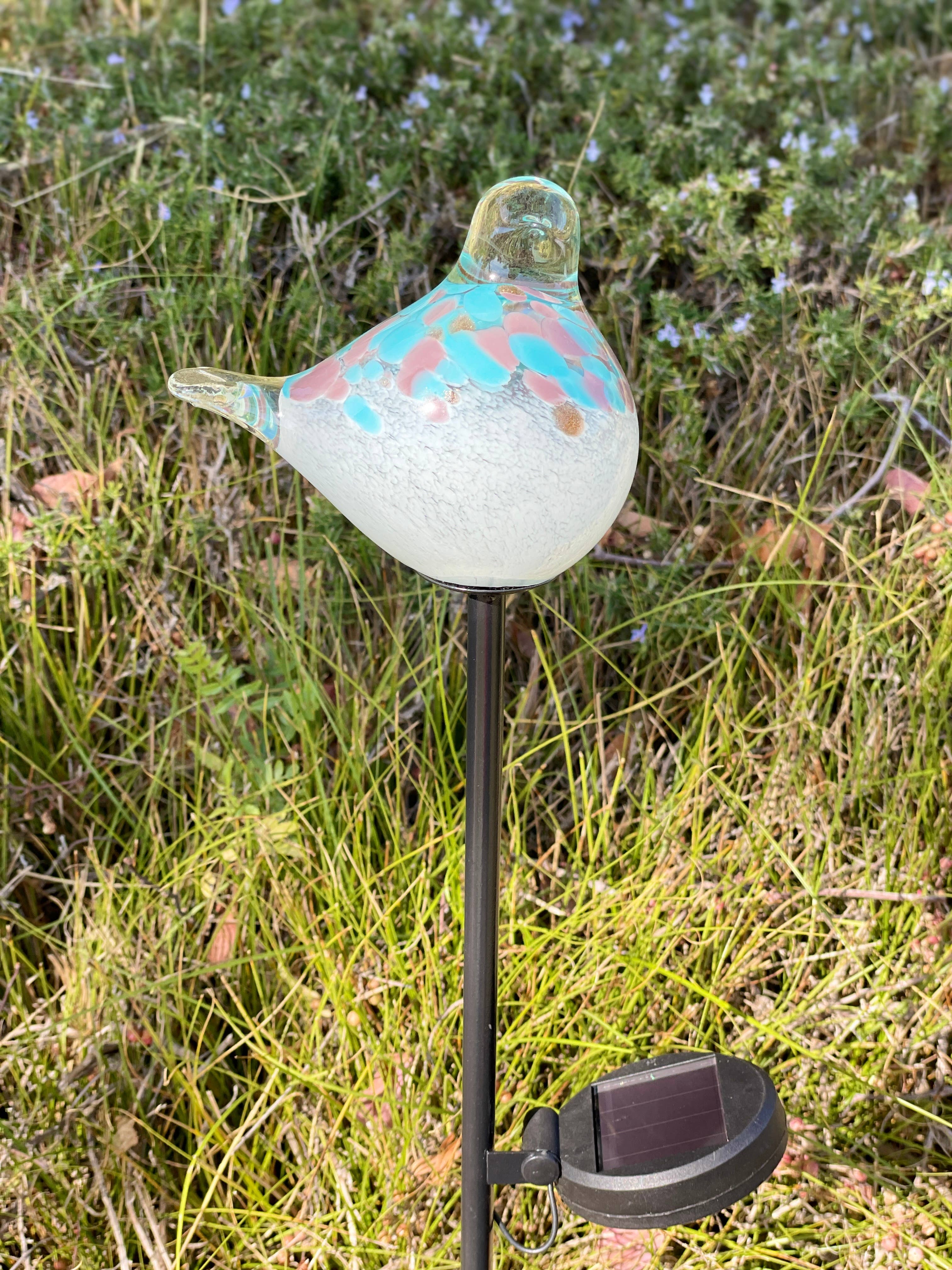 ApricotMint – Großhandel Pfosten/Pfähle – Art Glass Solar Vogel Pfahl sortiert Set7