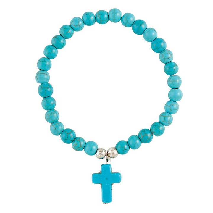 Cross Bracelet - Blue for wholesale by Faithworks by Creative Brands