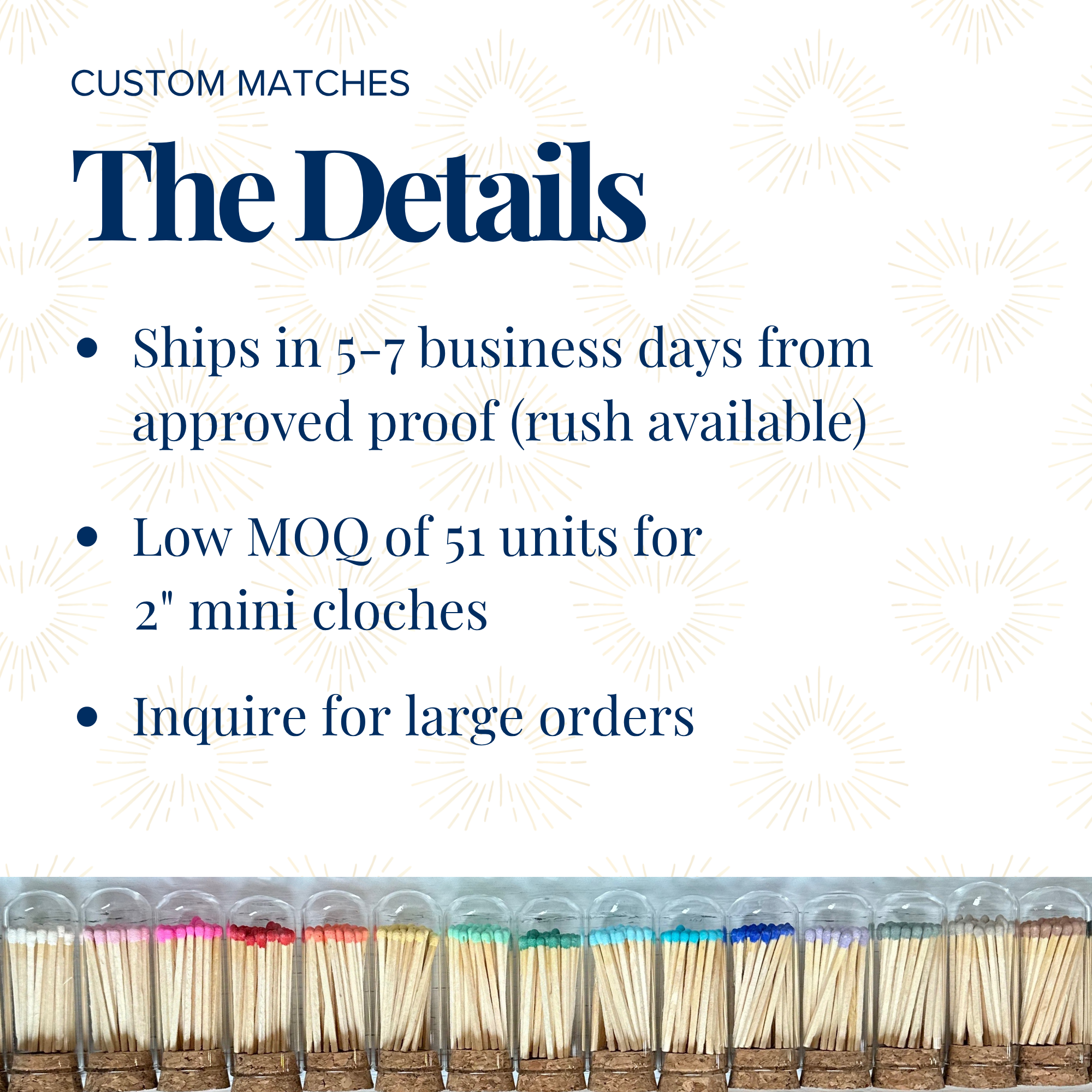 Thankful Greetings - Wholesale Lucifers - Op maat gemaakte 2" lucifers in mini stolpje5