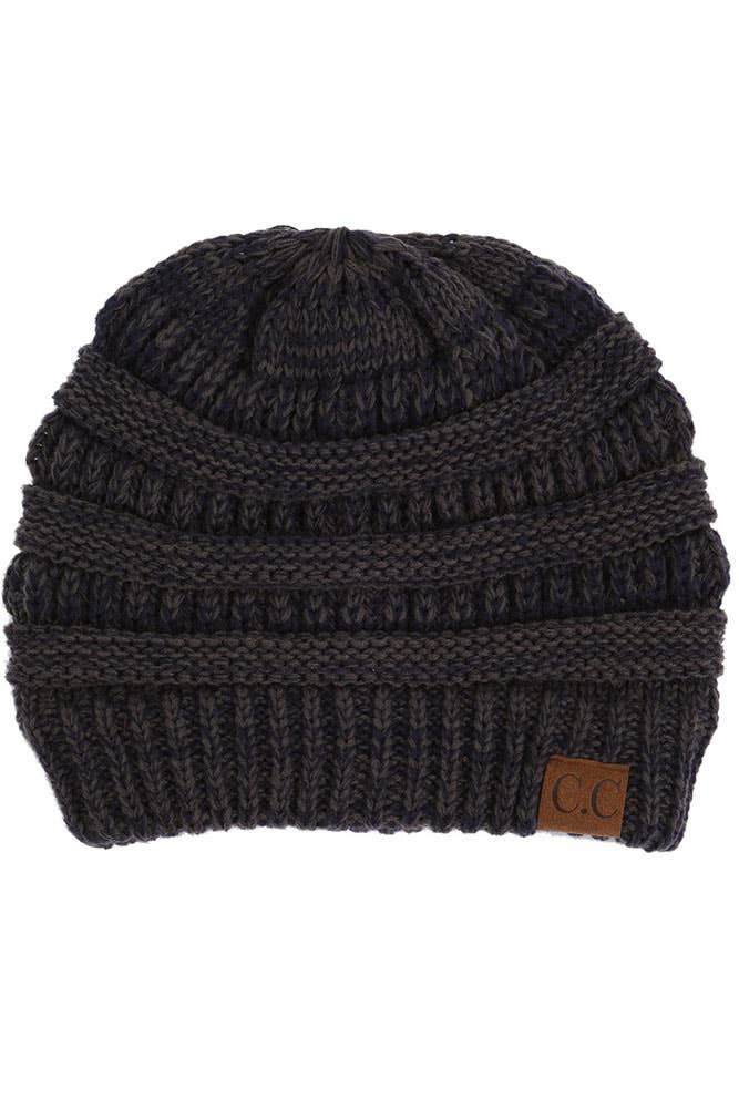 Hana - Wholesale Beanie - Women's - C.C Two Tone Color Knit Beanie14